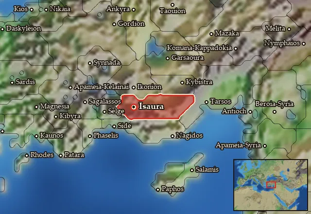Map of Isauria and its neighbours