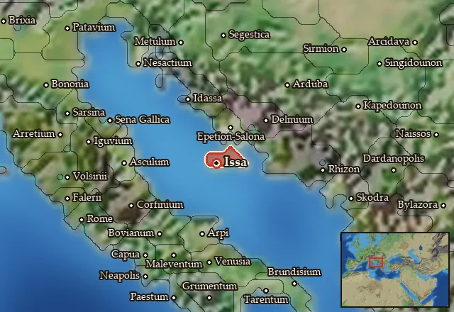 Map of Issa and its neighbours