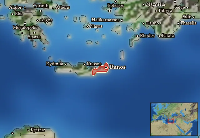 Map of Itania and its neighbours