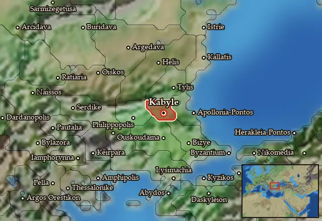 Map of Kabylia and its neighbours