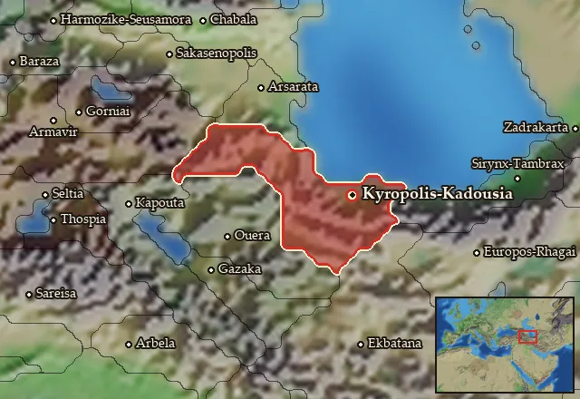 Map of Kadousia and its neighbours