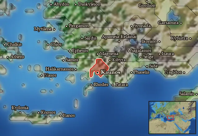 Map of Kalbia and its neighbours