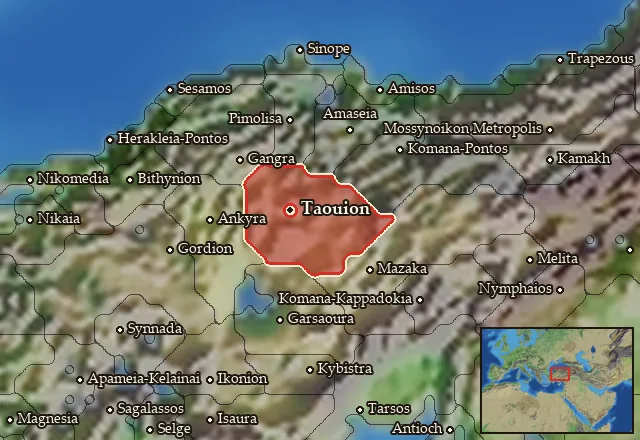 Map of Kappadoxia and its neighbours
