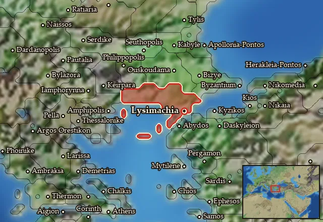 Map of Kardia and its neighbours