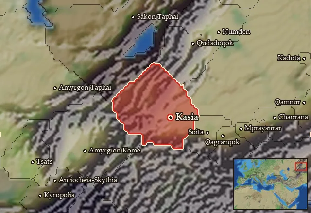 Map of Kasiane and its neighbours