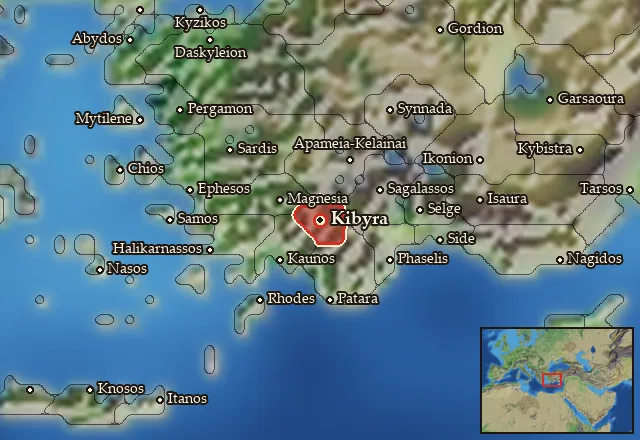 Map of Kibyratis and its neighbours