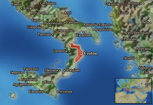 Map of Kroton and its neighbours