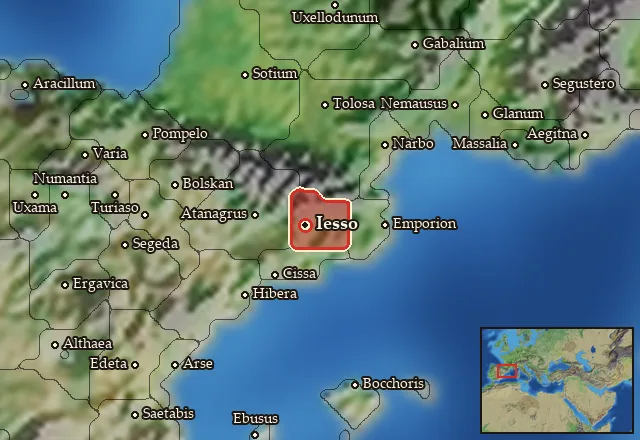 Map of Lacetania and its neighbours