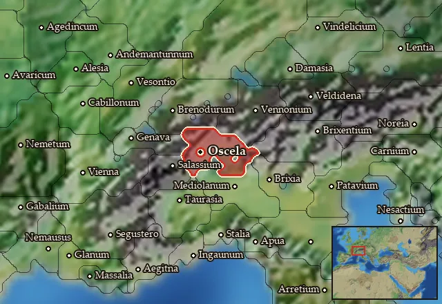 Map of Lepontia and its neighbours