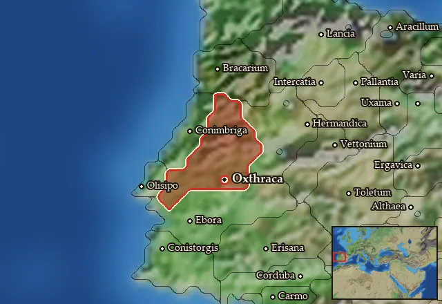 Map of Lusitania and its neighbours