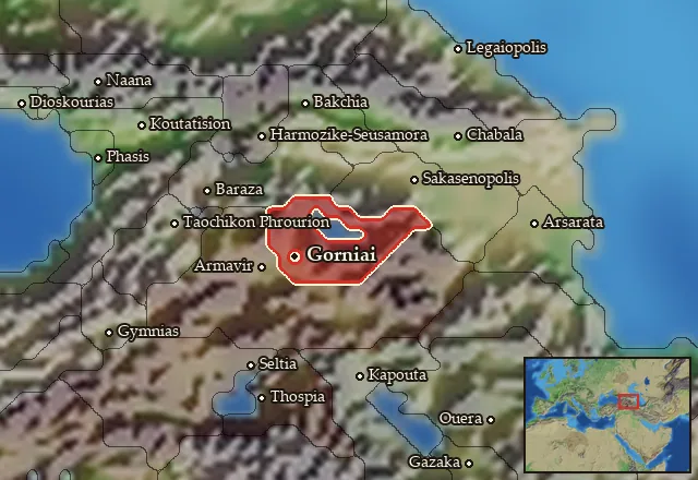 Map of Lychnitis and its neighbours