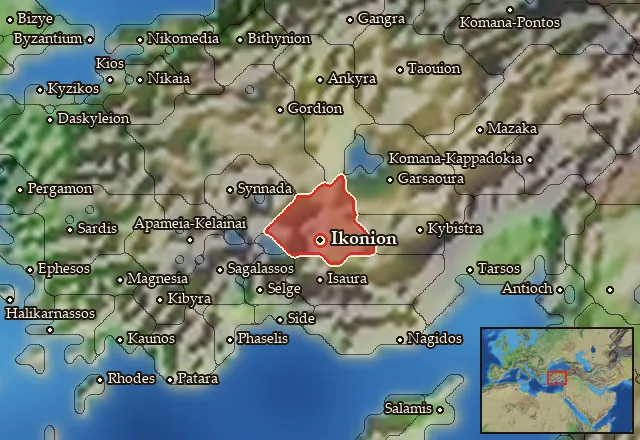 Map of Lykaonia and its neighbours