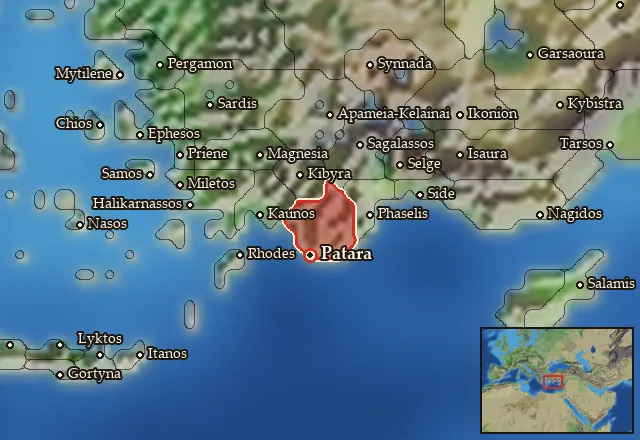 Map of Lykia and its neighbours