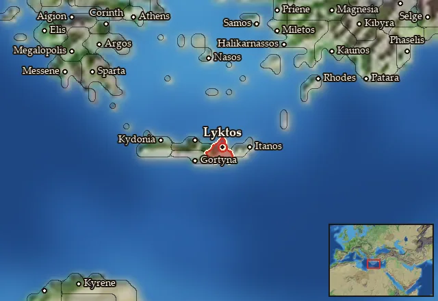 Map of Lyttos and its neighbours