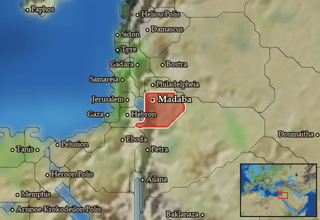 Map of Madabitis and its neighbours