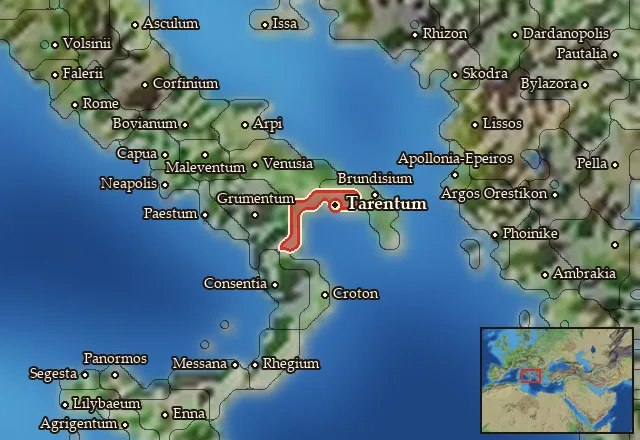 Map of Magna Graecia and its neighbours