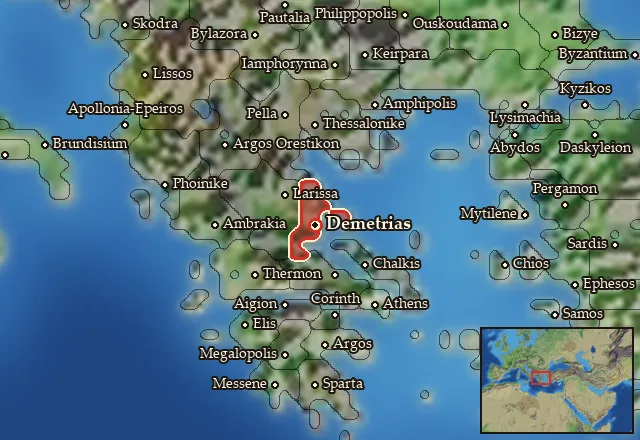 Map of Magnesia and its neighbours