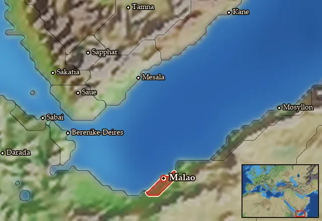 Map of Malaotis and its neighbours