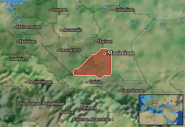 Map of Manimia and its neighbours