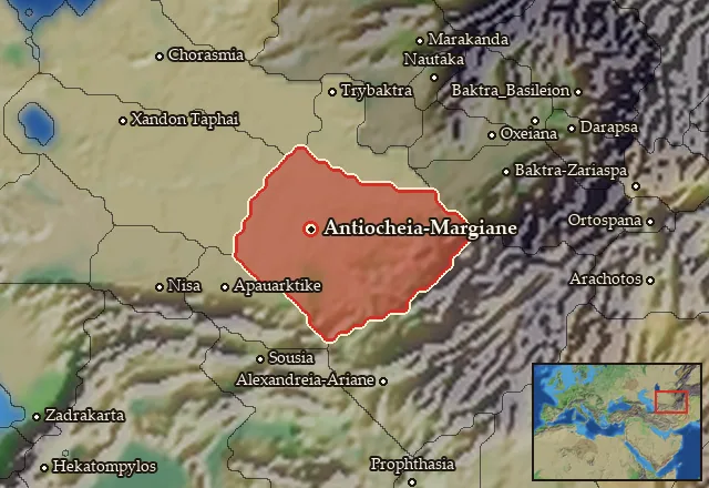Map of Margiane and its neighbours