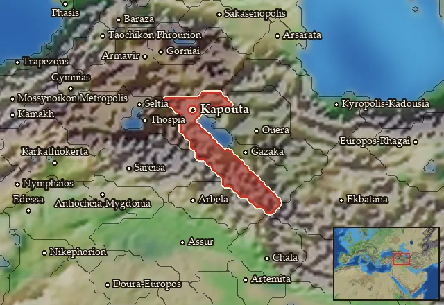 Map of Matiane and its neighbours