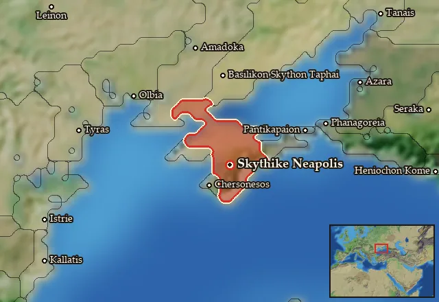 Map of Megale Chersonesos and its neighbours