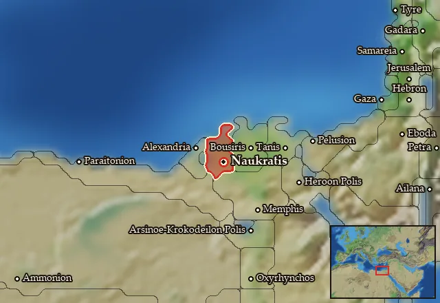 Map of Menelaites Nomos and its neighbours