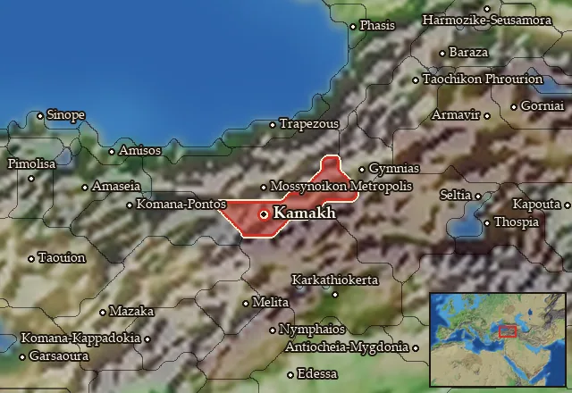 Map of Mikra Armenia and its neighbours