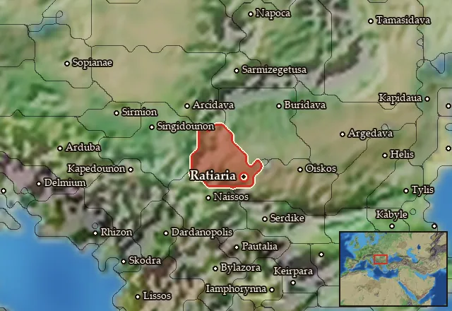 Map of Moesia and its neighbours