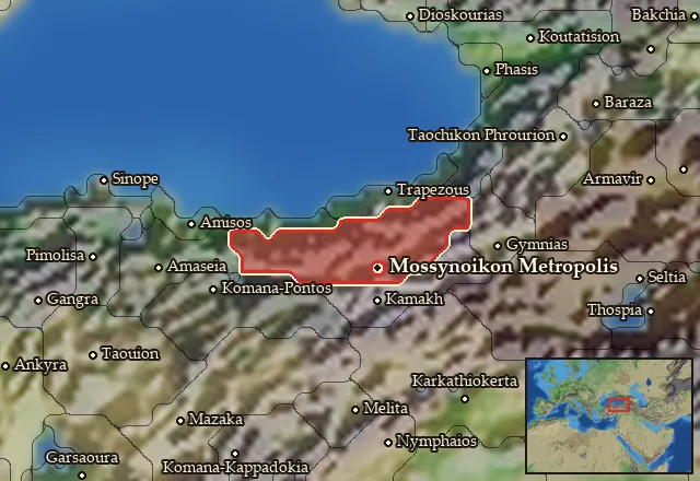 Map of Mossynoikia and its neighbours