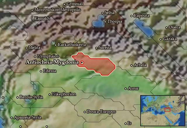 Map of Mygdonia-Syria and its neighbours