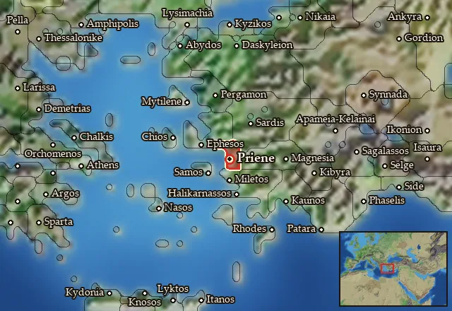 Map of Mykale and its neighbours