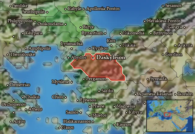 Map of Mysia and its neighbours