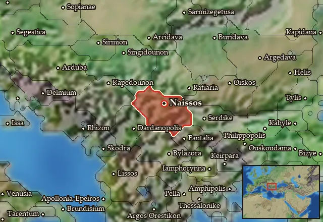 Map of Naissitania and its neighbours