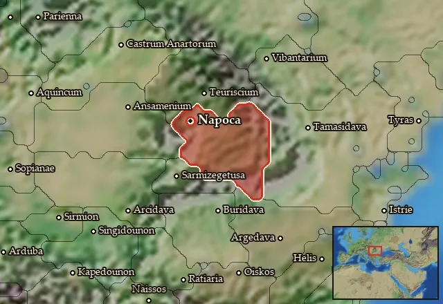 Map of Napocaea and its neighbours