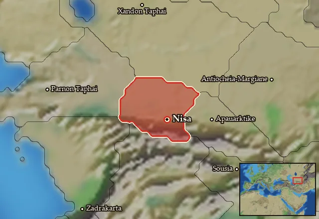 Map of Nisaia and its neighbours