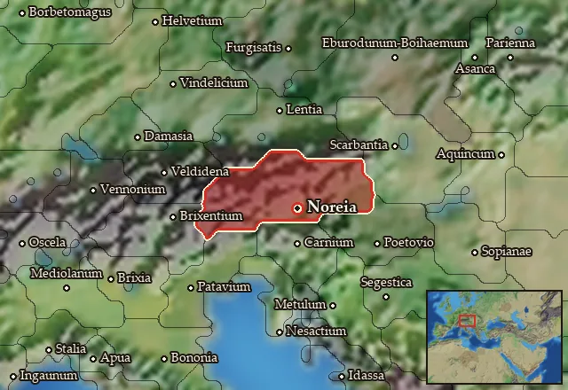 Map of Noricum and its neighbours