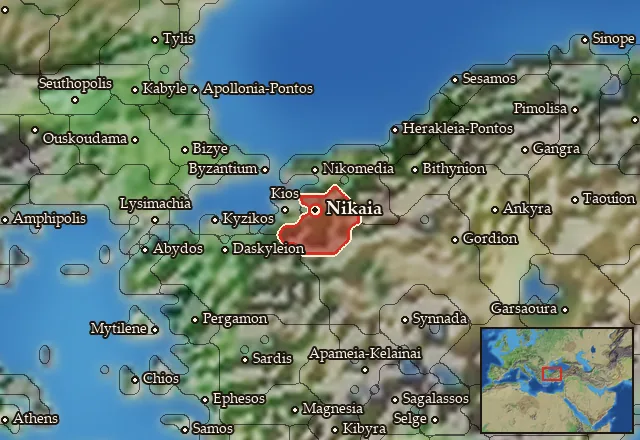 Map of Notia Bithynia and its neighbours
