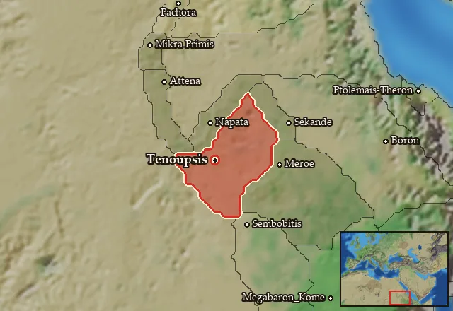 Map of Noubaia and its neighbours