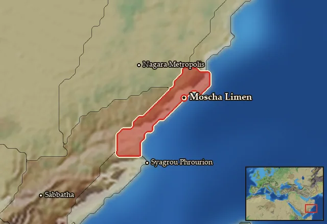 Map of Omana Kolpos and its neighbours