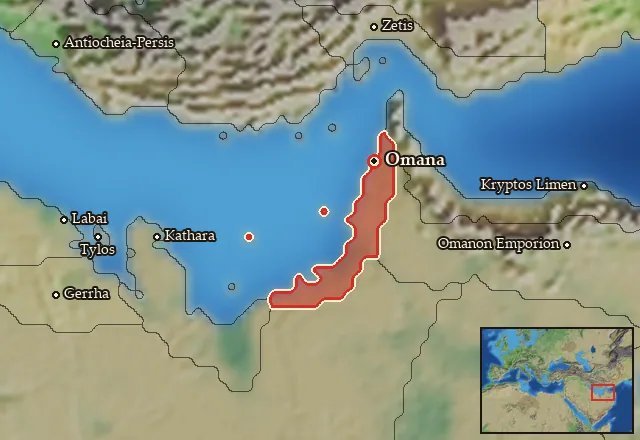 Map of Omanitis and its neighbours