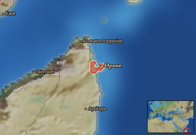 Map of Oponis and its neighbours