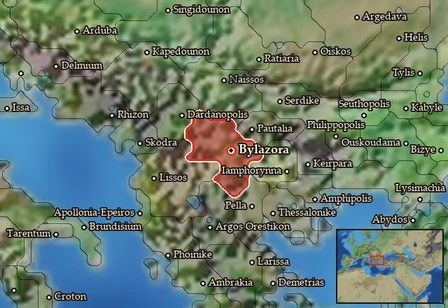 Map of Paionia and its neighbours