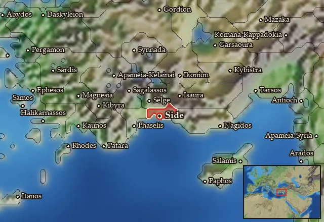 Map of Pamphylia and its neighbours