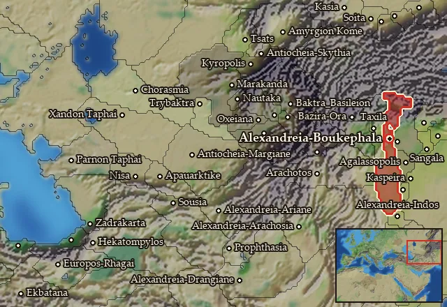 Map of Pandoouia and its neighbours