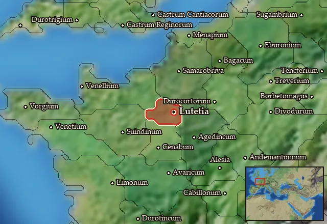 Map of Parisia and its neighbours