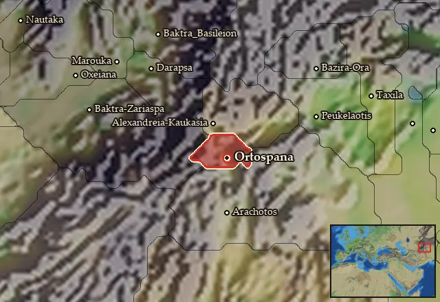 Map of Paropamisadai and its neighbours