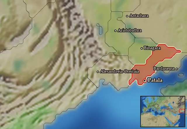 Map of Patalene and its neighbours