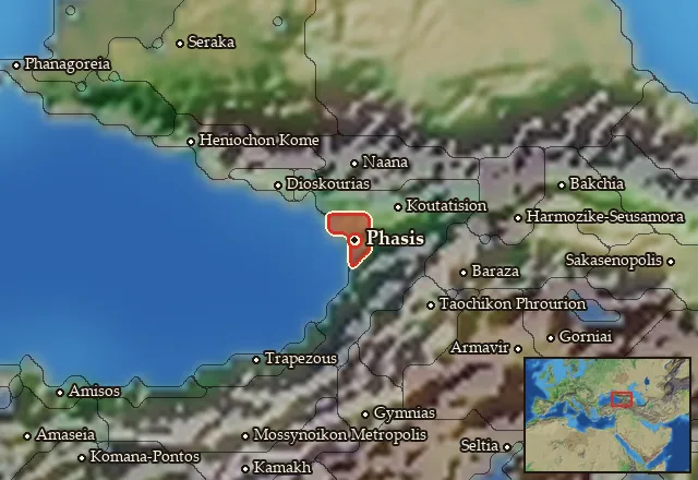 Map of Phasis and its neighbours