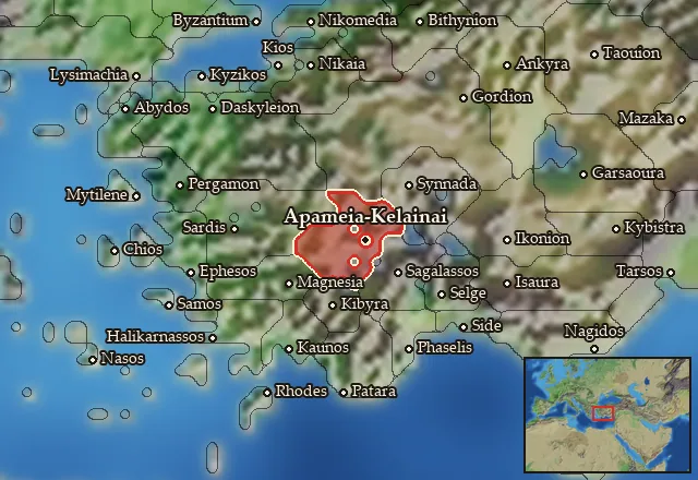 Map of Phrygia and its neighbours